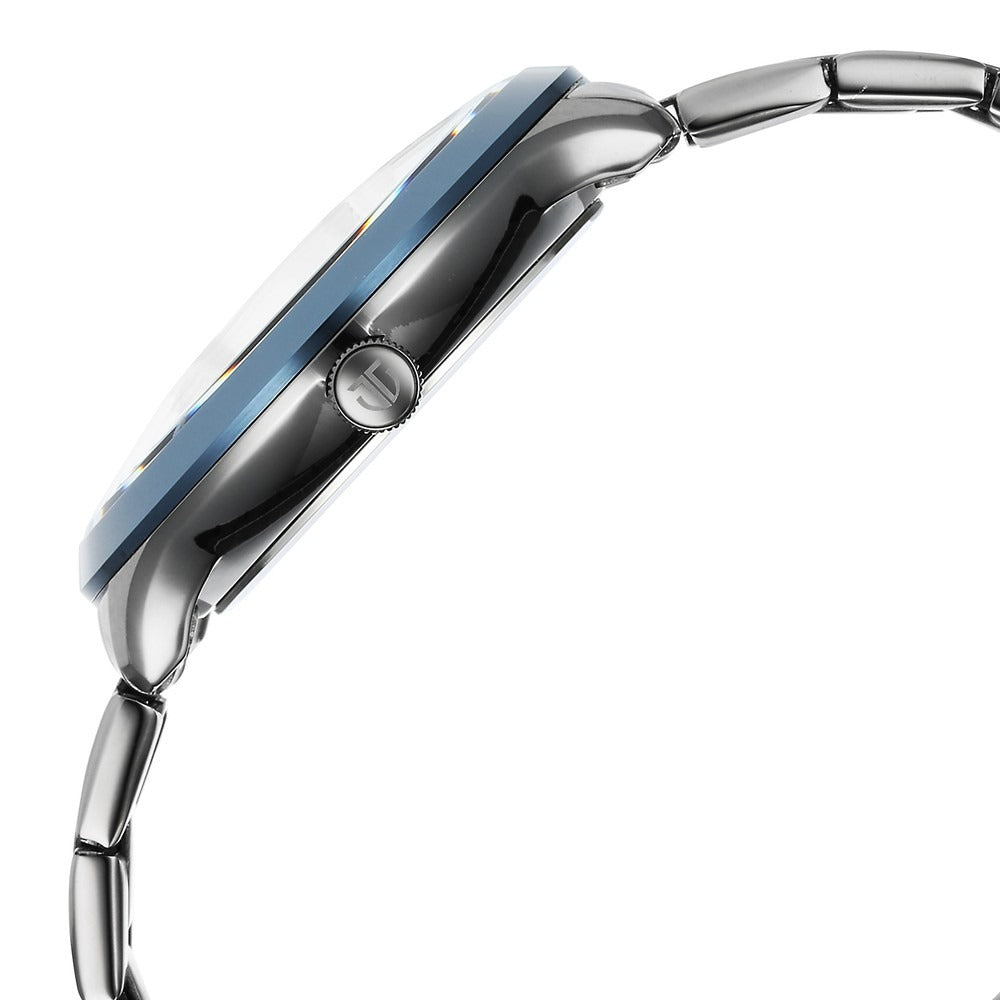 Titan Stellar Caelum 45.5mm Grey Dial Sun-Moon Phase Gunmetal Stainless Steel Bracelet Men&