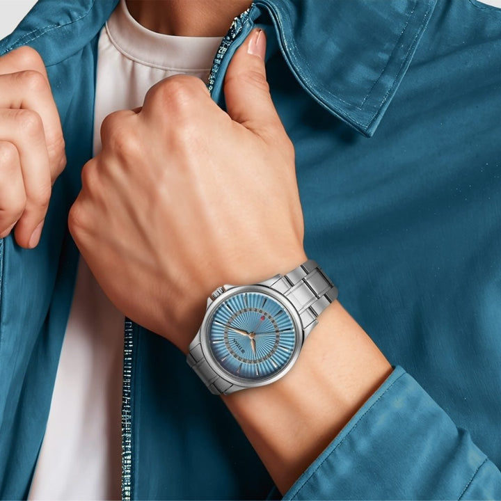 Titan Karishma 49mm Blue Dial Date Stainless Steel Bracelet Men&