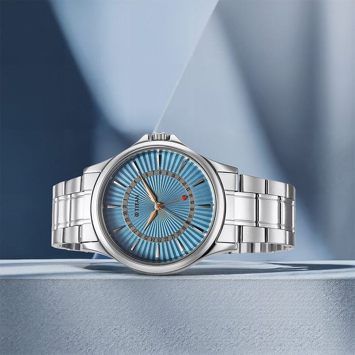 Titan Karishma 49mm Blue Dial Date Stainless Steel Bracelet Men&