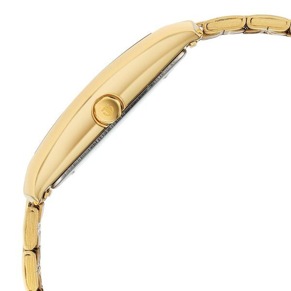 Titan Regalia Allure 40mm Green Roman Numeral Dial Date Yellow Gold Stainless Steel Bracelet Men&