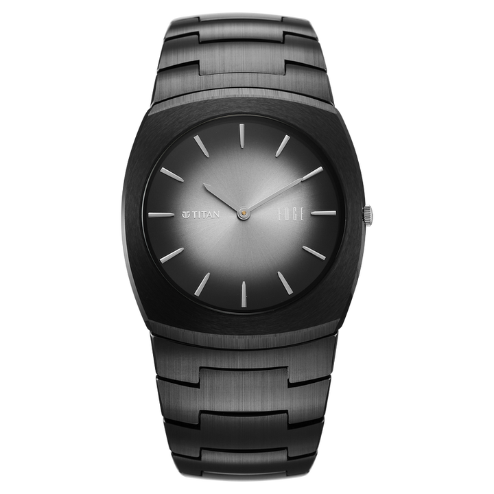 Titan Edge Fumage 39mm Black Handcrafted Dial Sapphire Crystal Ceramic Bracelet Men&