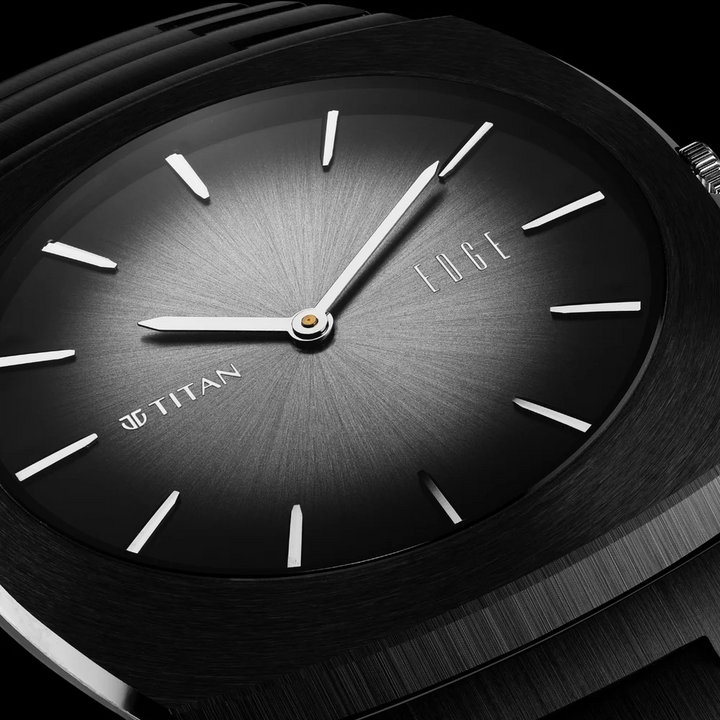 Titan Edge Fumage 39mm Black Handcrafted Dial Sapphire Crystal Ceramic Bracelet Men&