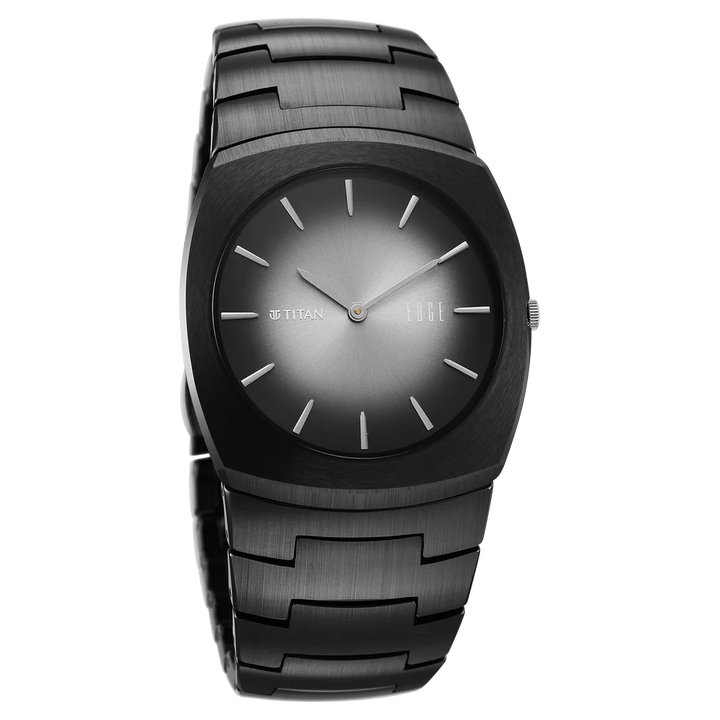 Titan Edge Fumage 39mm Black Handcrafted Dial Sapphire Crystal Ceramic Bracelet Men&