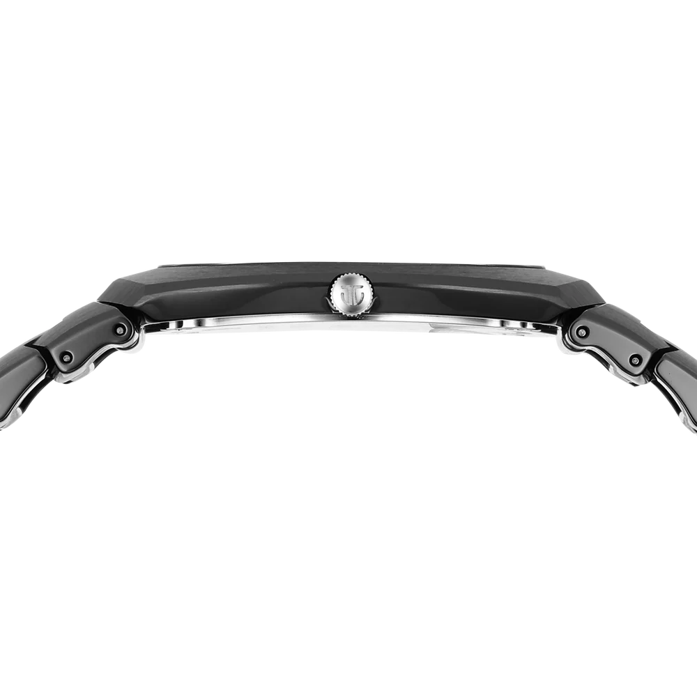 Titan Edge Fumage 39mm Black Handcrafted Dial Sapphire Crystal Ceramic Bracelet Men&