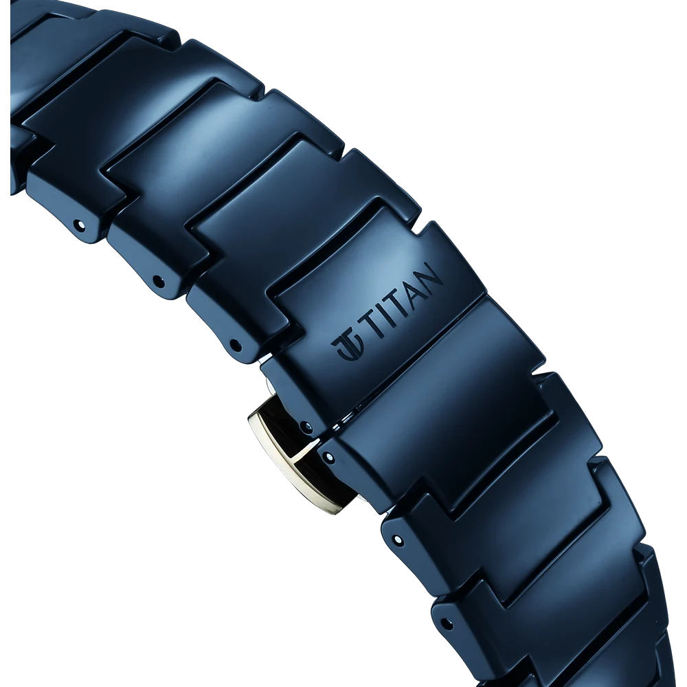 Titan Edge Fumage 39mm Blue Handcrafted Dial Sapphire Crystal Blue Ceramic Bracelet Men&