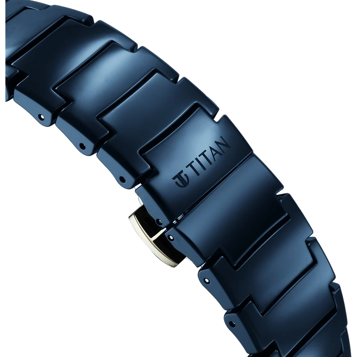 Titan Edge Fumage 39mm Blue Handcrafted Dial Sapphire Crystal Blue Ceramic Bracelet Men&