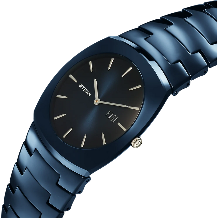 Titan Edge Fumage 39mm Blue Handcrafted Dial Sapphire Crystal Blue Ceramic Bracelet Men&