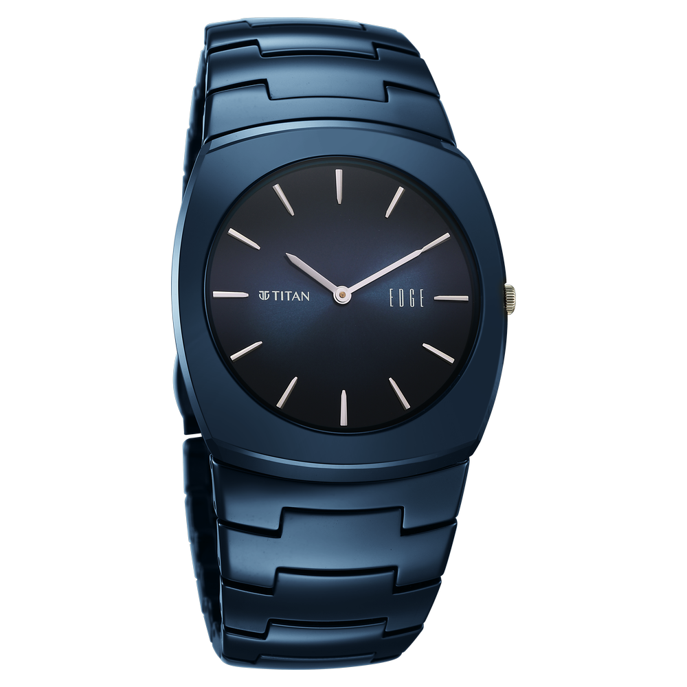 Titan Edge Fumage 39mm Blue Handcrafted Dial Sapphire Crystal Blue Ceramic Bracelet Men&