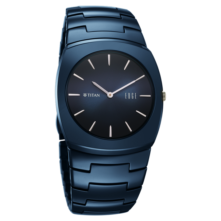 Titan Edge Fumage 39mm Blue Handcrafted Dial Sapphire Crystal Blue Ceramic Bracelet Men&