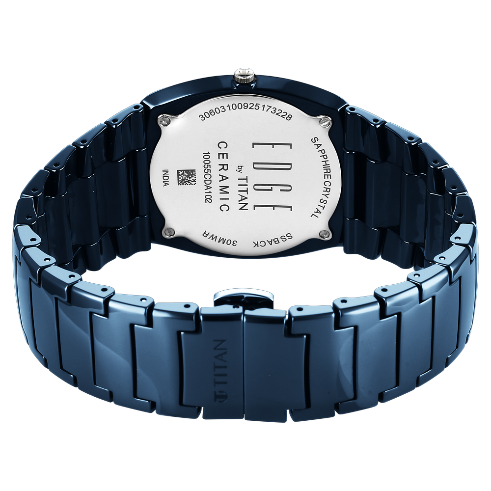 Titan Edge Fumage 39mm Blue Handcrafted Dial Sapphire Crystal Blue Ceramic Bracelet Men&