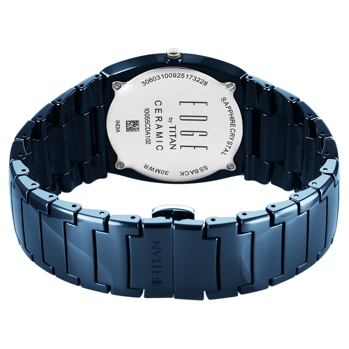 Titan Edge Fumage 39mm Blue Handcrafted Dial Sapphire Crystal Blue Ceramic Bracelet Men&