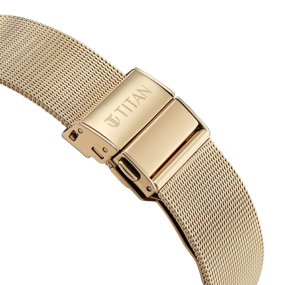 Titan Edge Whimsey 40mm Brown Dial Sapphire Crystal Tonneau Gold Stainless Steel Bracelet Men&