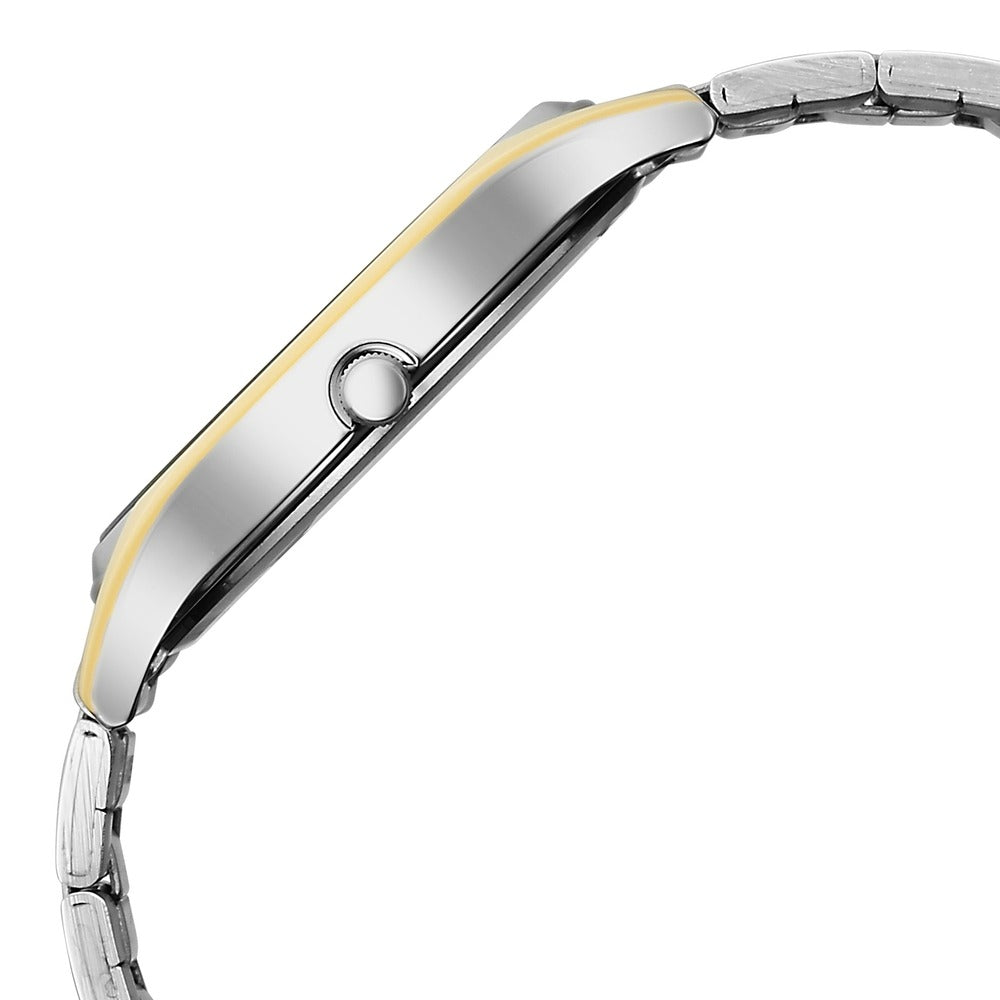 Titan Karishma Regal Classic 40mm Silver Dial Day Date Dual-Tone Stainless Steel Bracelet Men&