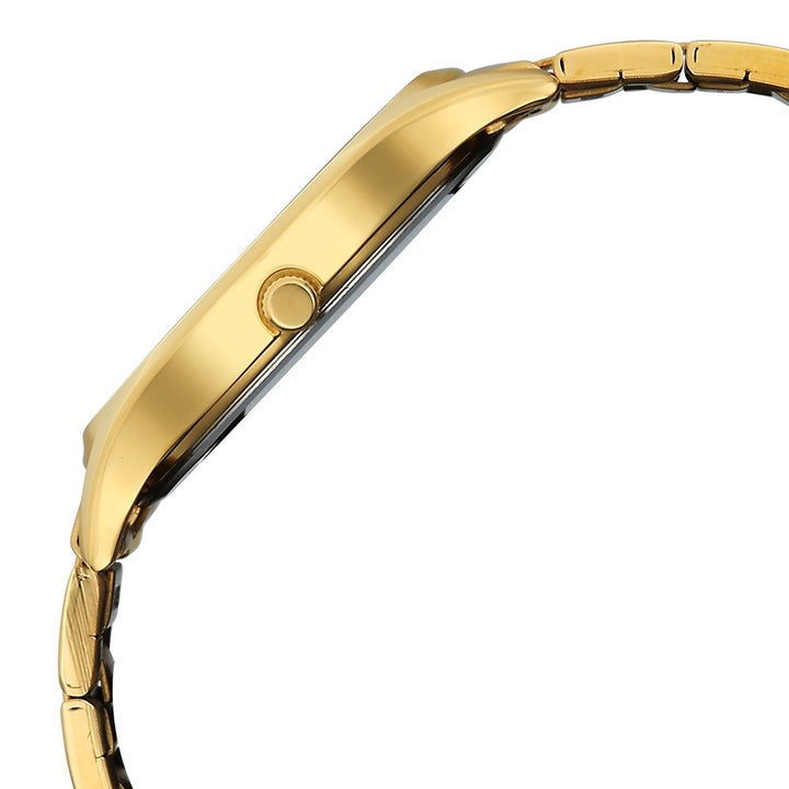 Titan Karishma Regal Classic 40mm Black Dial Day Date Gold Stainless Steel Bracelet Men&