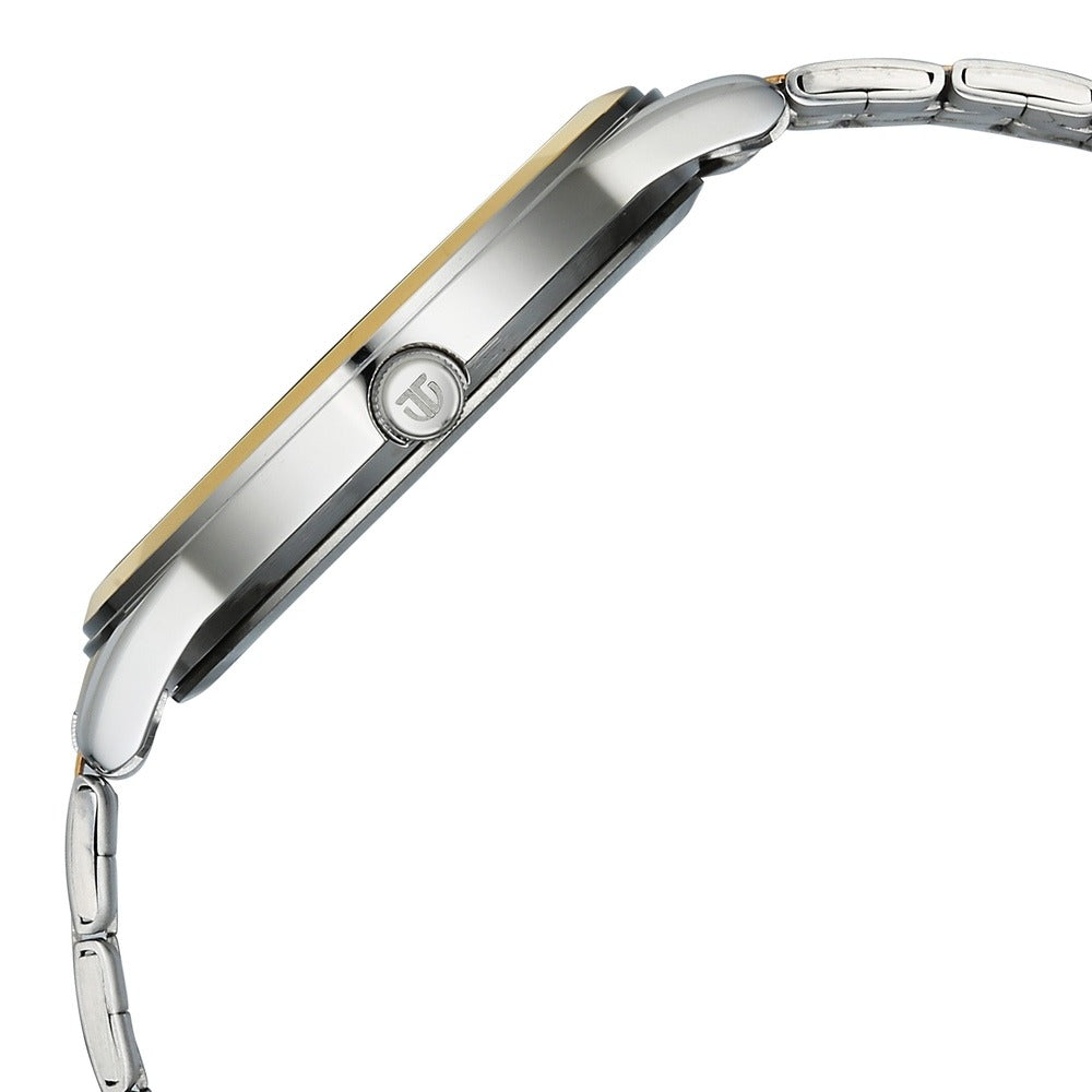 Titan Karishma Festive 42mm Silver Roman Numeral Dial Date Dual-Tone Stainless Steel Bracelet Men&