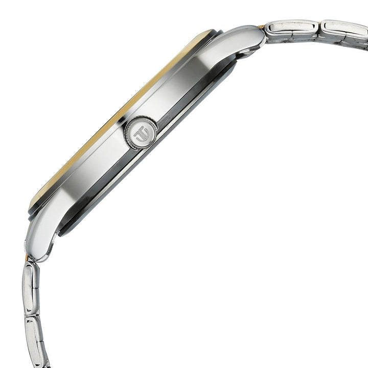 Titan Karishma Festive 42mm Silver Roman Numeral Dial Date Dual-Tone Stainless Steel Bracelet Men&