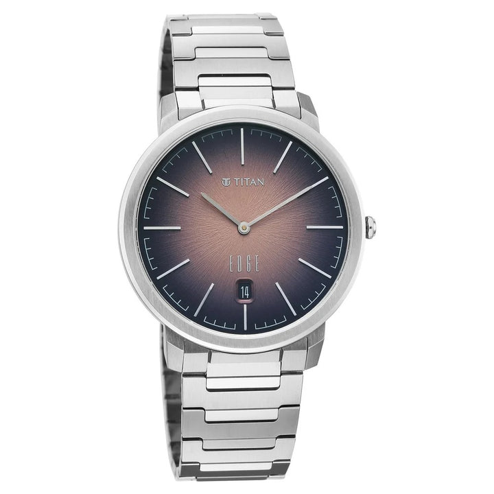Titan Edge Meister 40mm Brown Dial Sapphire Crystal Grade 5 Titanium Bracelet Ultra Slim Men&