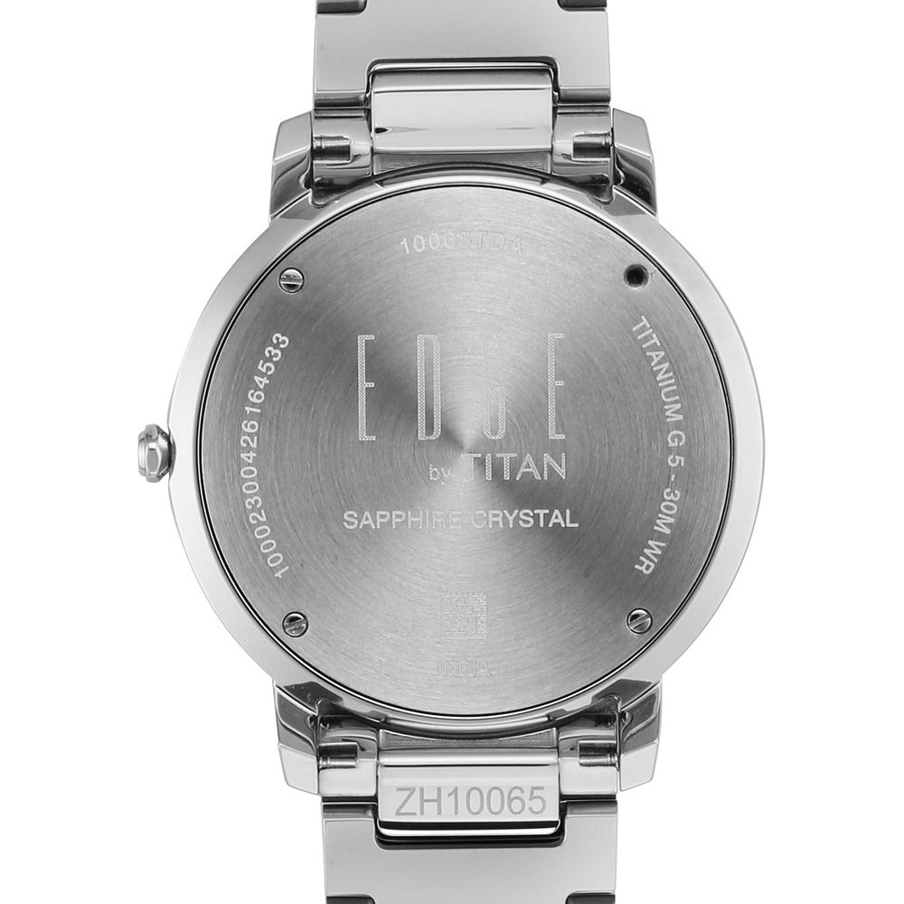 Titan Edge Meister 40mm Brown Dial Sapphire Crystal Grade 5 Titanium Bracelet Ultra Slim Men&
