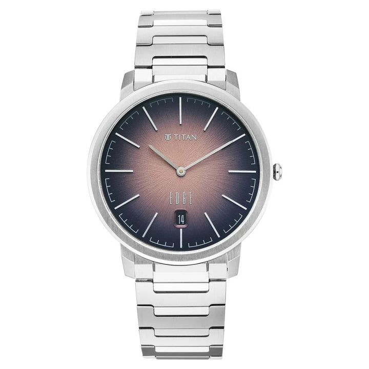 Titan Edge Meister 40mm Brown Dial Sapphire Crystal Grade 5 Titanium Bracelet Ultra Slim Men&
