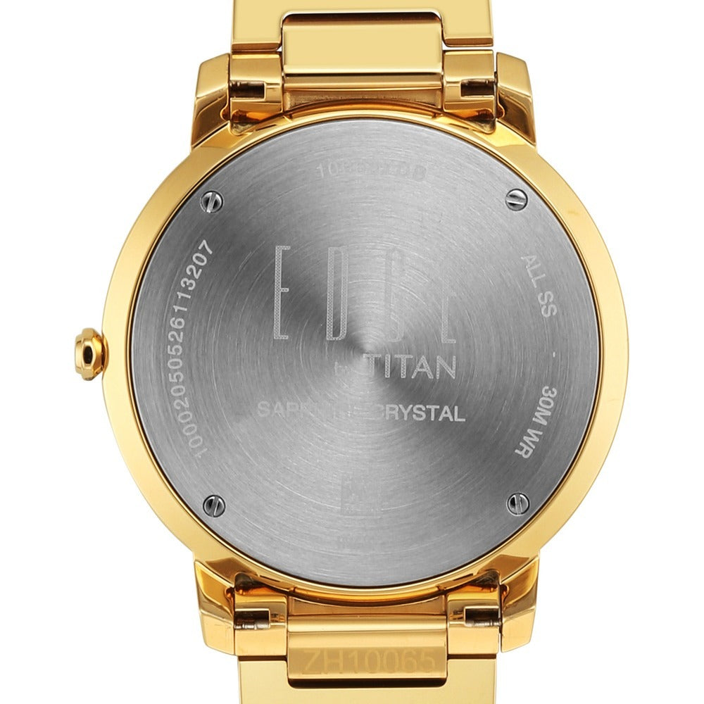 Titan Edge Meister 40mm Green Dial Sapphire Crystal Gold Stainless Steel Bracelet Ultra Slim Men&
