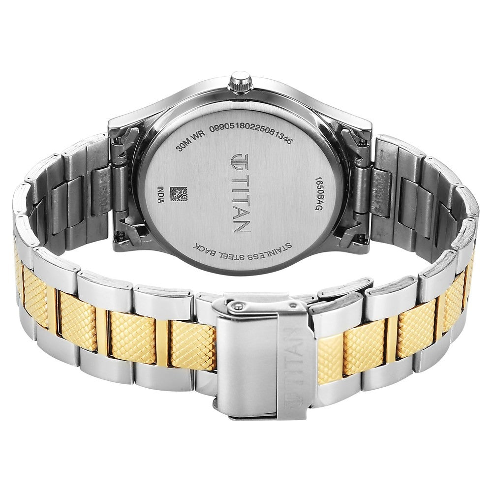 Titan Karishma Wedding Edit 40mm Blue Dial Day Date Stainless Steel Bracelet Men&