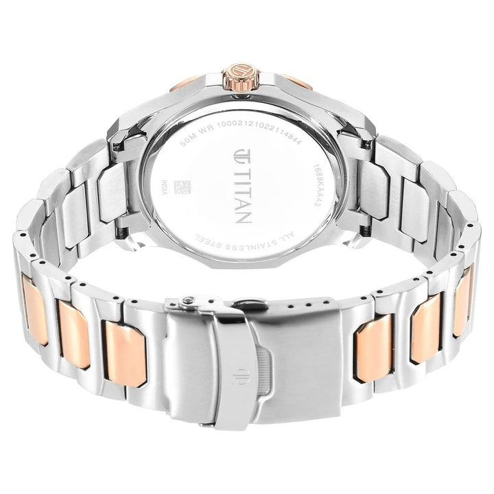 Titan Regalia 43mm Blue Dial Date Two-Tone Stainless Steel Bracelet Men&