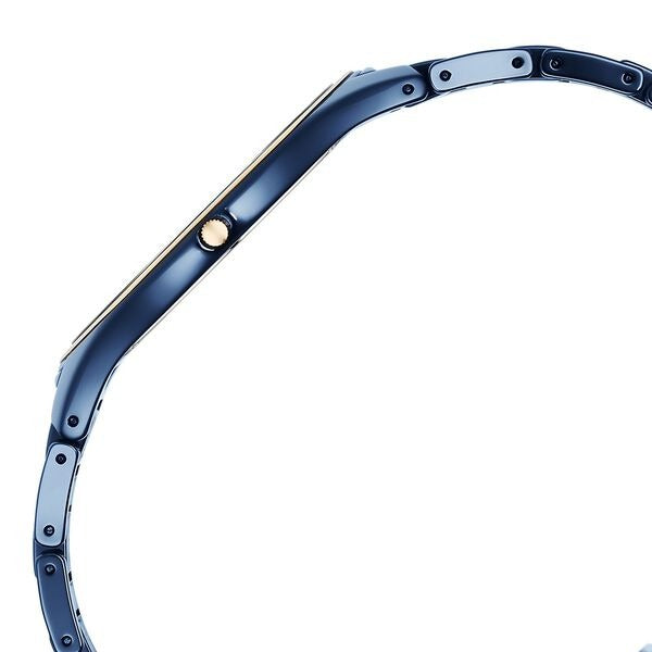 Titan Edge Ceramic 40.5mm Blue Dial Sapphire Crystal Blue Ceramic Bracelet Men&