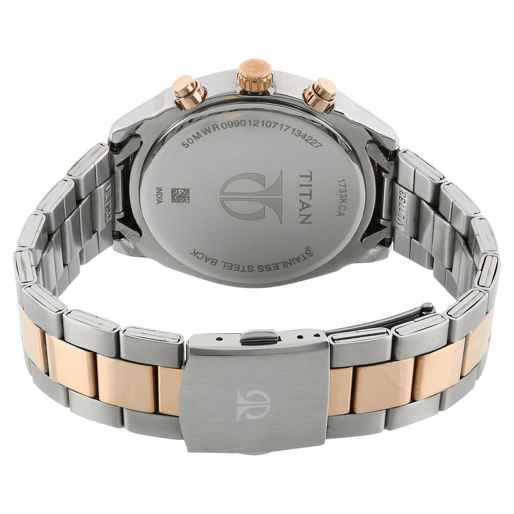 Titan Bandhan Couple Gift Set 41mm White Dial Date Two-Tone Stainless Steel Bracelet 17332570KM01
