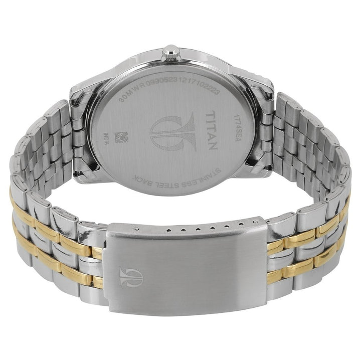 Titan Karishma 40mm Silver Dial Day Date Two-Tone Stainless Steel Bracelet Men&