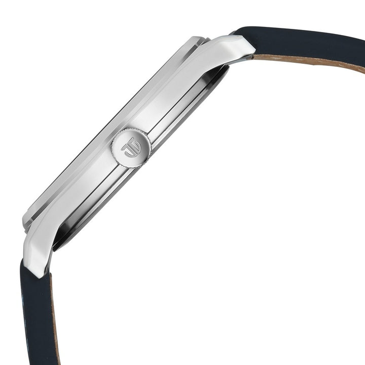 Titan Neo Basics 41mm Blue Dial Date Blue Leather Strap Men&