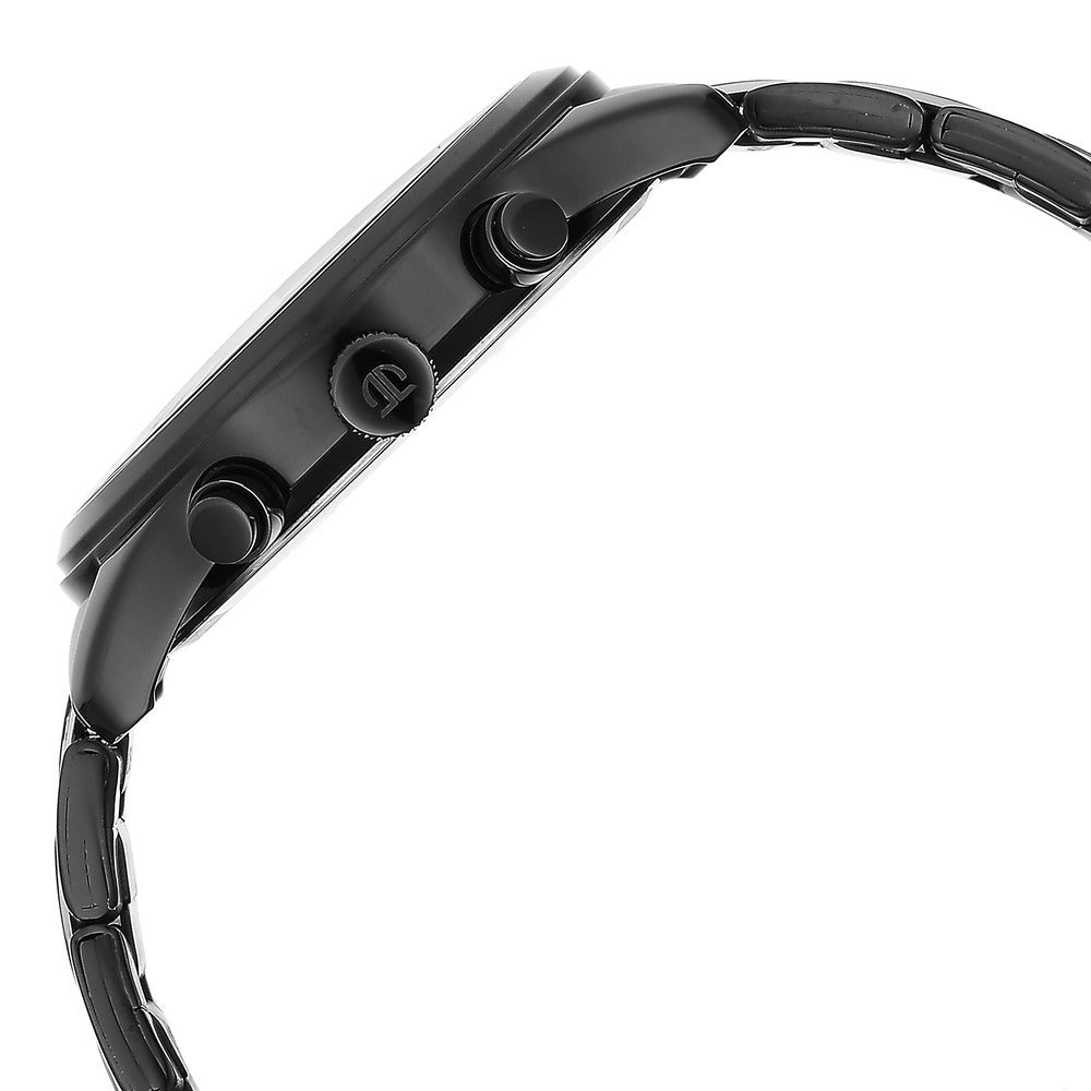 Titan Classique 42mm Anthracite Dial Day Date Black and Gold Stainless Steel Bracelet Men&