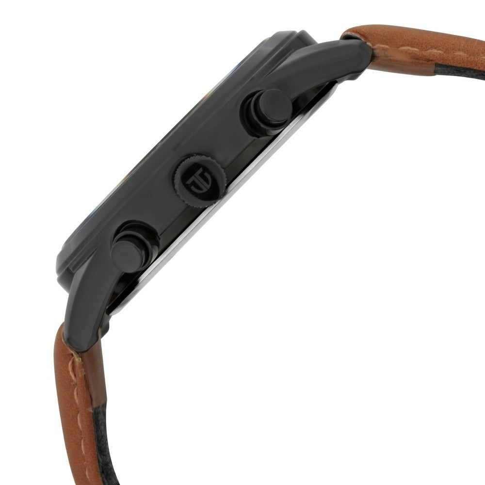 Titan Workwear 42mm Black Dial Multifunction Tan Leather Strap Men&