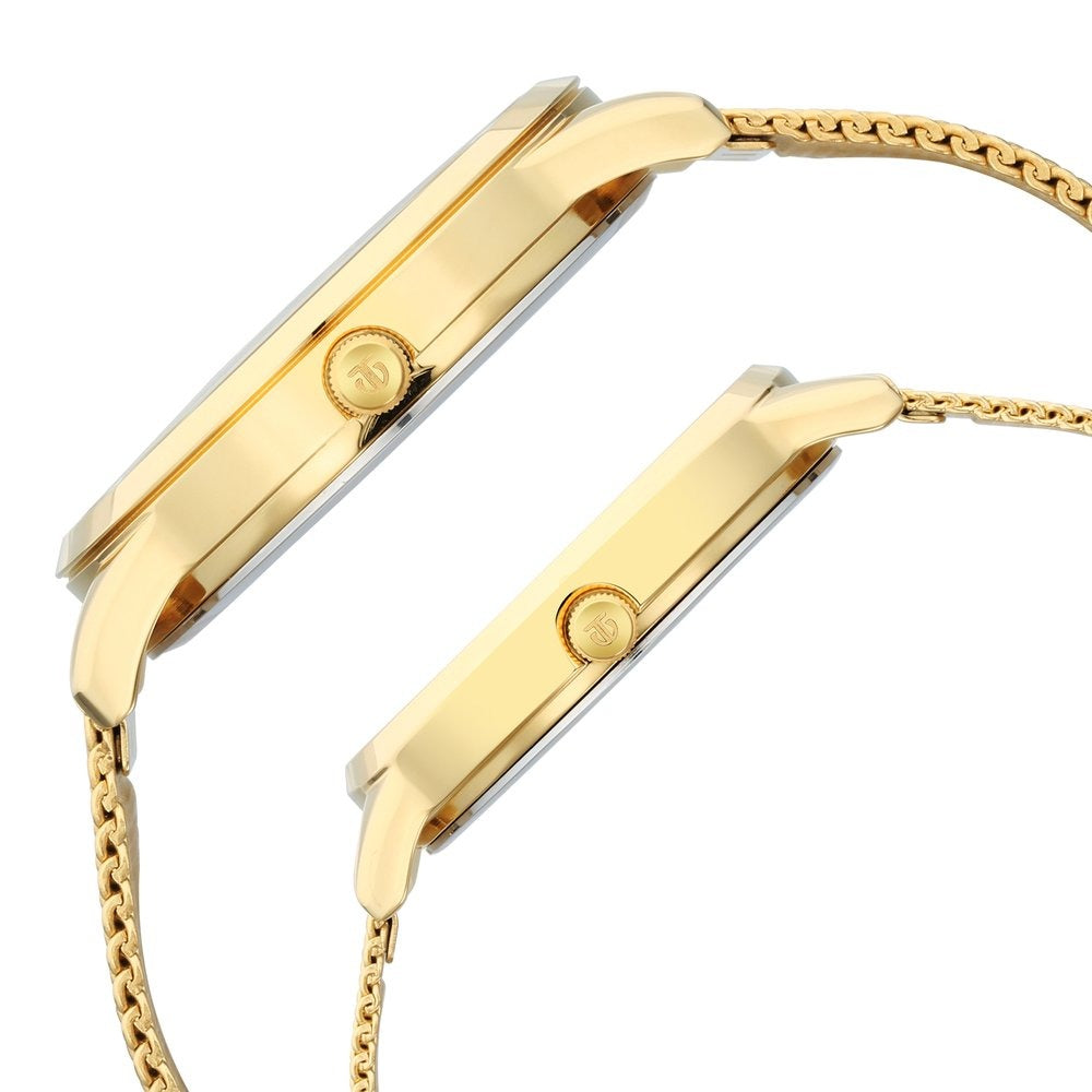 Titan Bandhan Couple Gift Set Champagne Dial Gold Stainless Steel Bracelet 18062648YM01