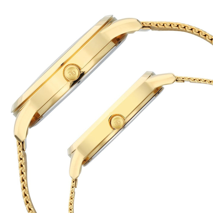 Titan Bandhan Couple Gift Set Champagne Dial Gold Stainless Steel Bracelet 18062648YM01