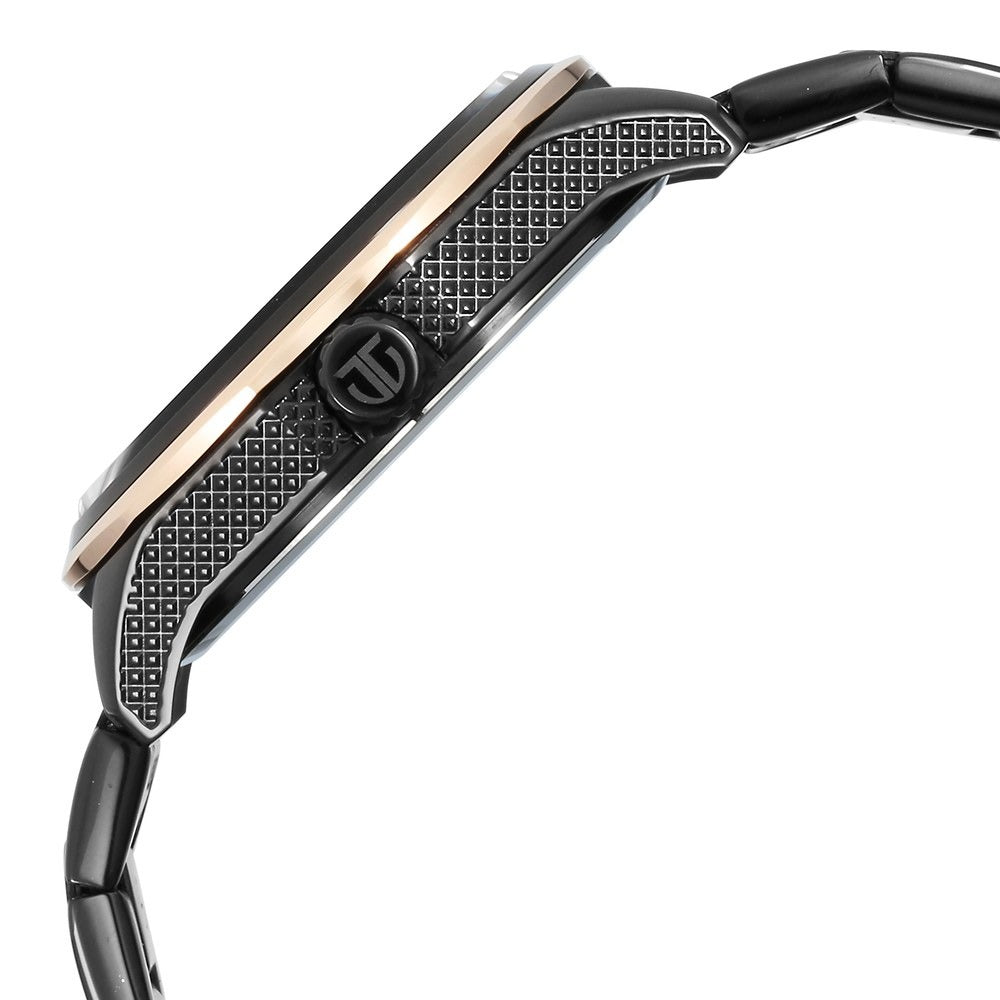 Titan Regalia Opulent 42.5mm Black Dial Date Black Stainless Steel Bracelet Men&