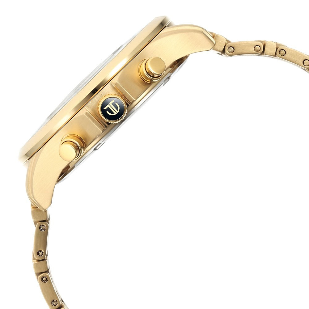 Titan Regalia 45.6mm Forest Green Dial Chronograph Gold Stainless Steel Bracelet Men&