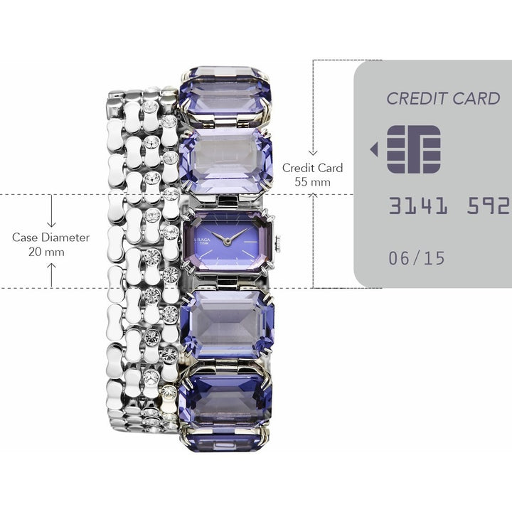 Titan Raga Cocktails Blue Dial Crystal Bracelet Women&