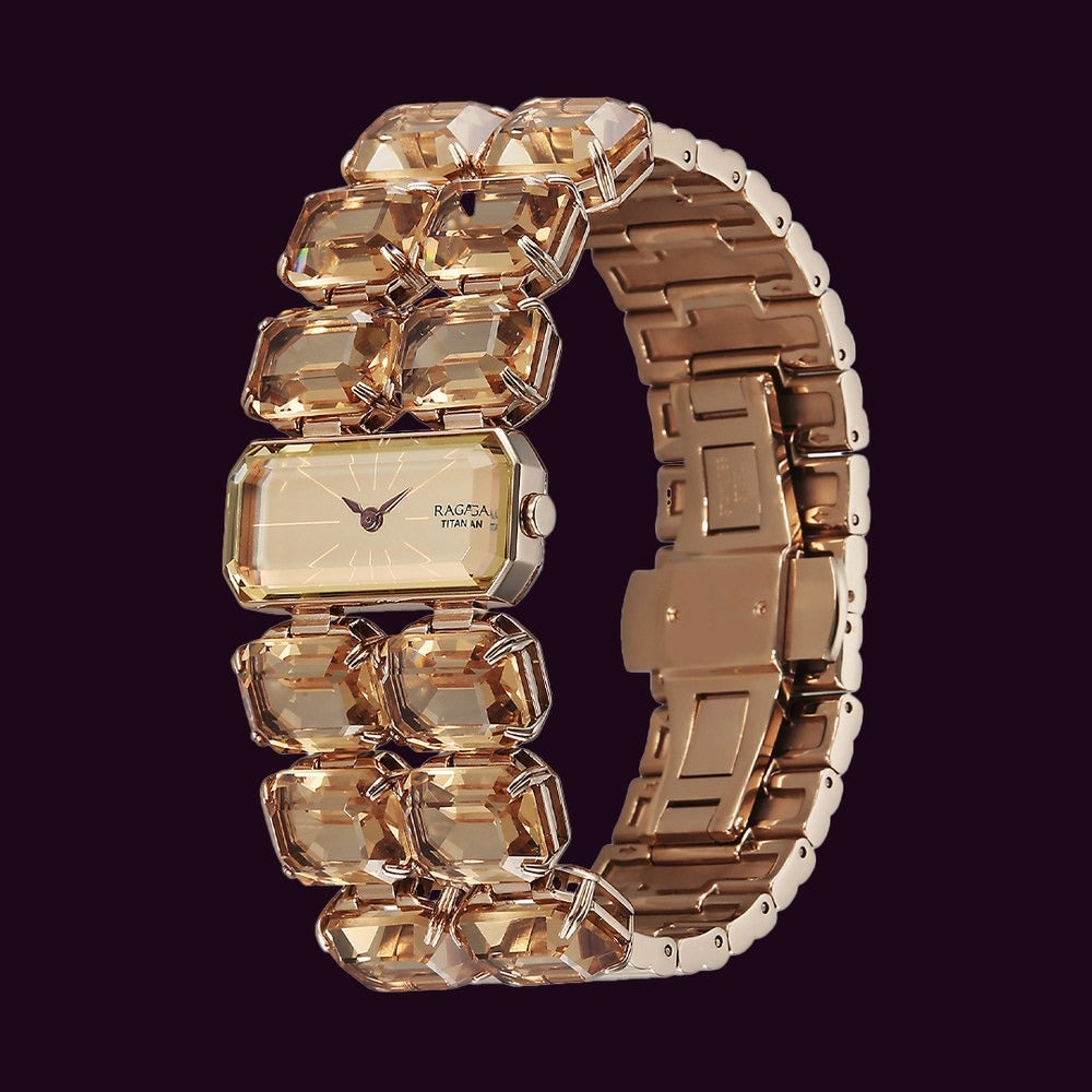 Titan Raga Cocktails Rose Gold Dial Rose Gold Bracelet Women&