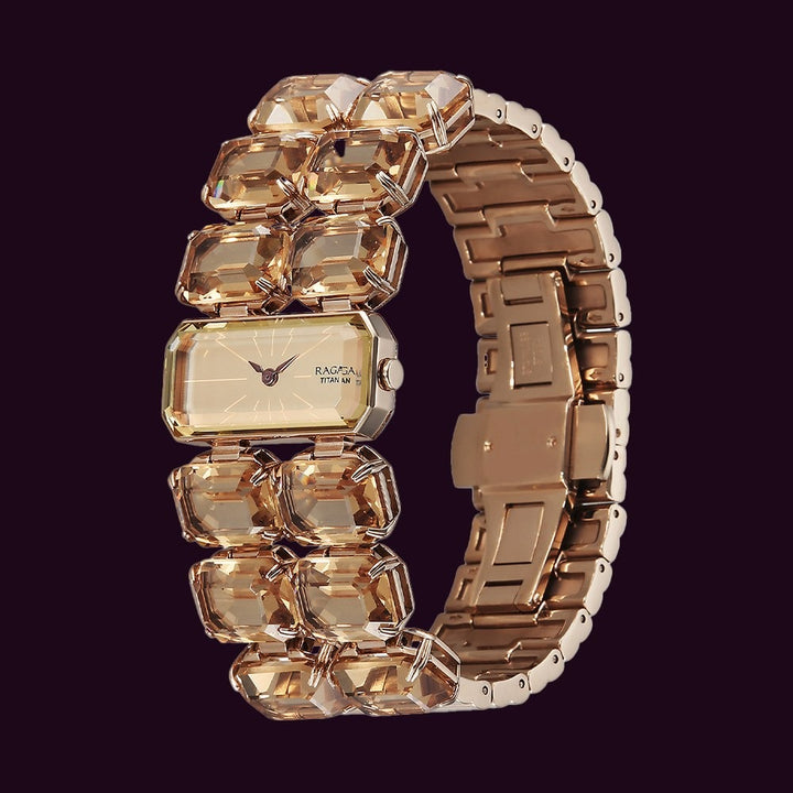 Titan Raga Cocktails Rose Gold Dial Rose Gold Bracelet Women&