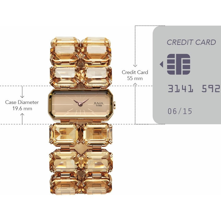 Titan Raga Cocktails Rose Gold Dial Rose Gold Bracelet Women&