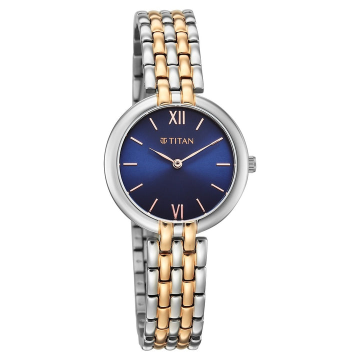 Titan Workday Wonders Blue Dial Stainless Steel Women&
