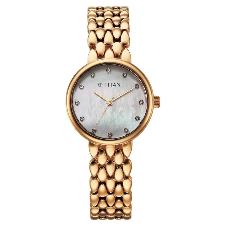 Titan Glamour Mother of Pearl Rose Gold Bracelet Women&