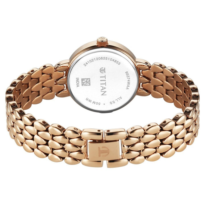 Titan Glamour Mother of Pearl Rose Gold Bracelet Women&
