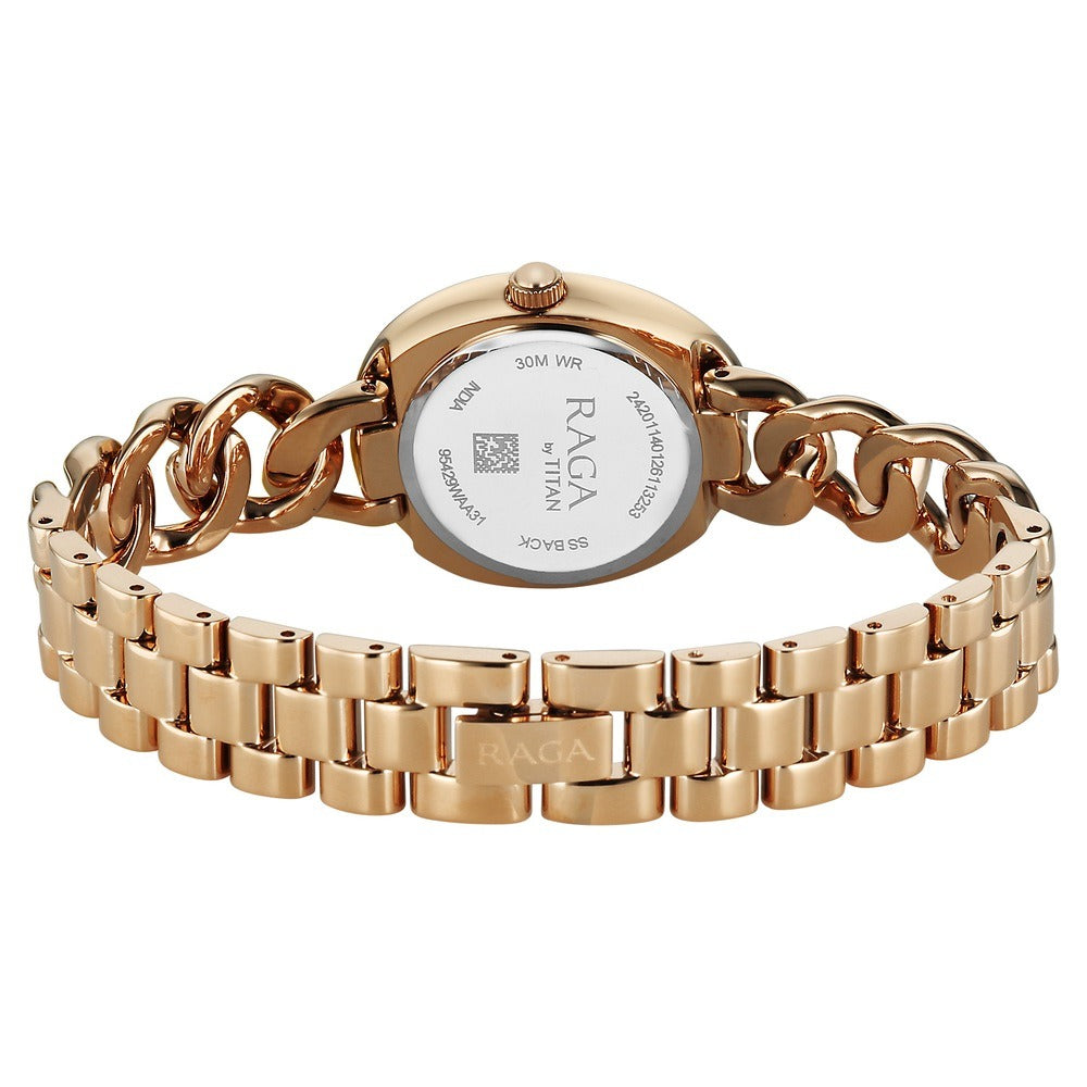Titan Raga Spotlight Grey Dial Rose Gold Bracelet Women&