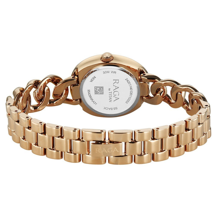 Titan Raga Spotlight Grey Dial Rose Gold Bracelet Women&