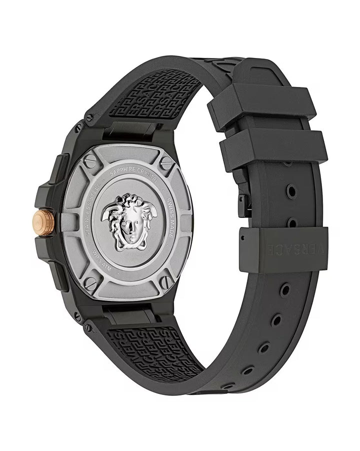 Versace Greca Extreme Chrono VE7H00323 Black Dial Stainless Steel Men&