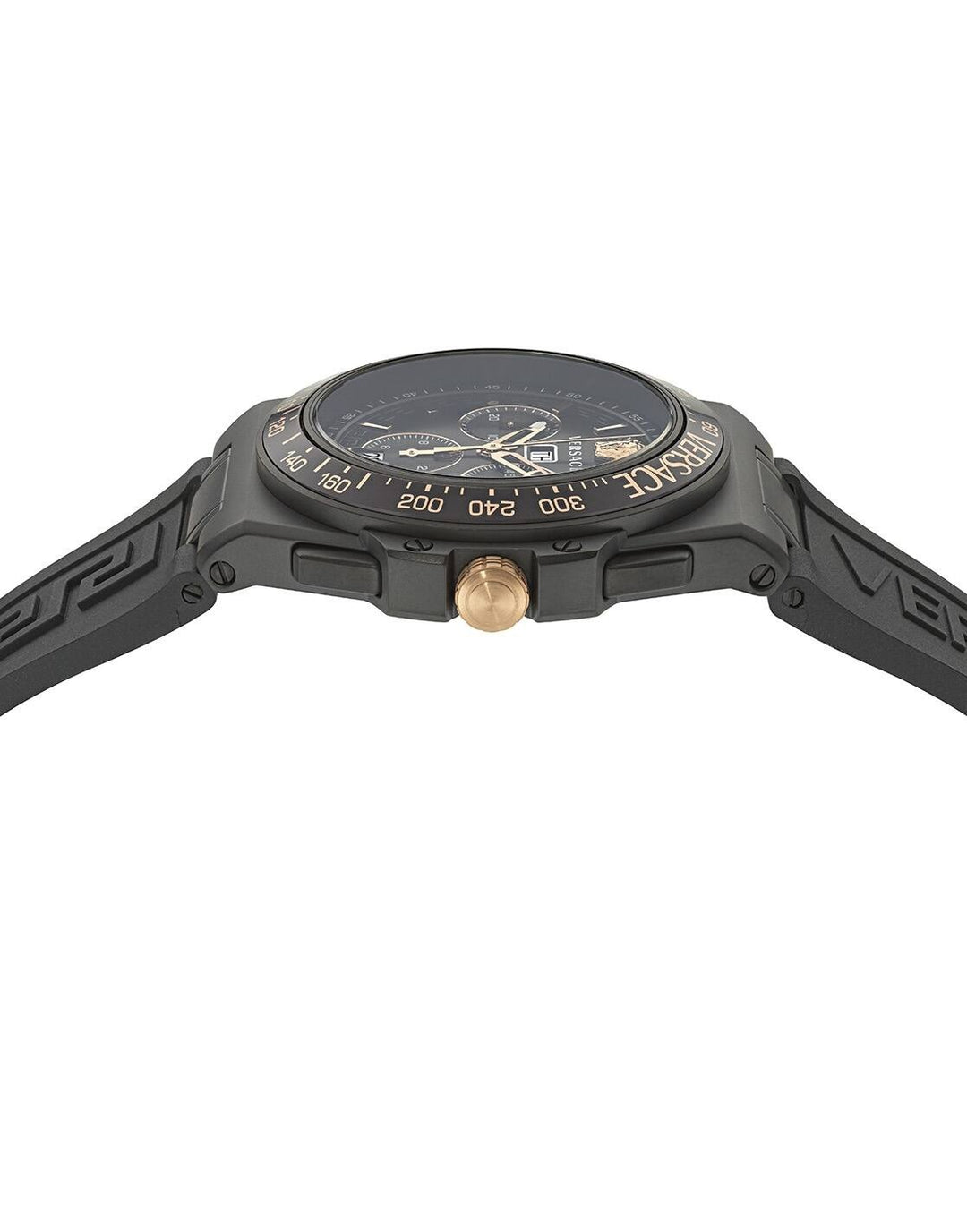 Versace Greca Extreme Chrono VE7H00323 Black Dial Stainless Steel Men&