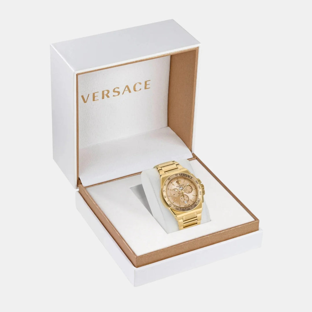 Versace VE7H00723 Black/Gold Dial Gold PVD Stainless Steel Men&
