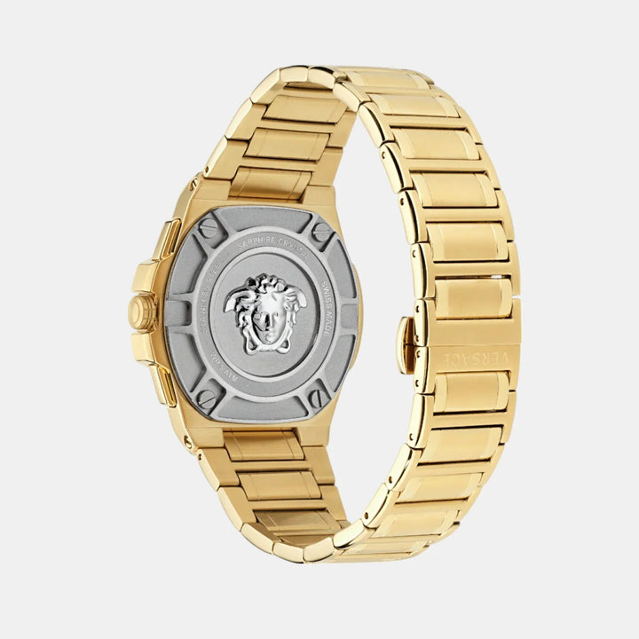Versace VE7H00723 Black/Gold Dial Gold PVD Stainless Steel Men&
