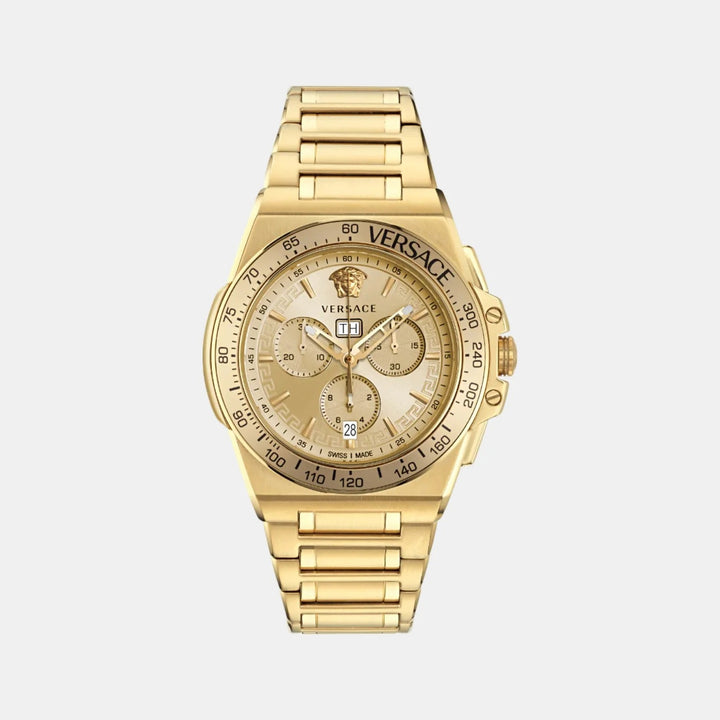 Versace VE7H00723 Black/Gold Dial Gold PVD Stainless Steel Men&